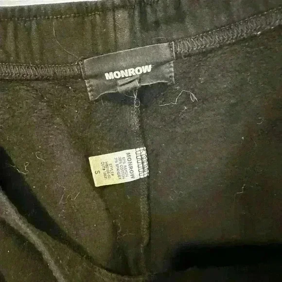 MONROW BLACK JOGGERS - Picture 2 of 4